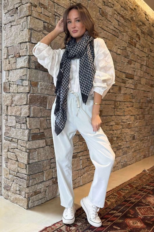 Made in Italy Baby Cord Classic Slim Jogger Pearl